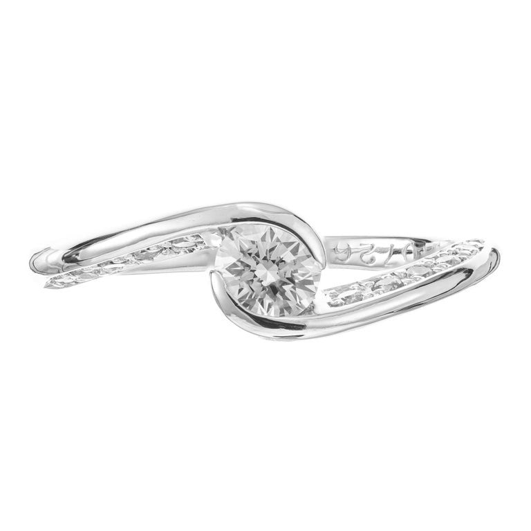 .30 Carat Diamond Swirl Platinum Engagement Ring – image 2