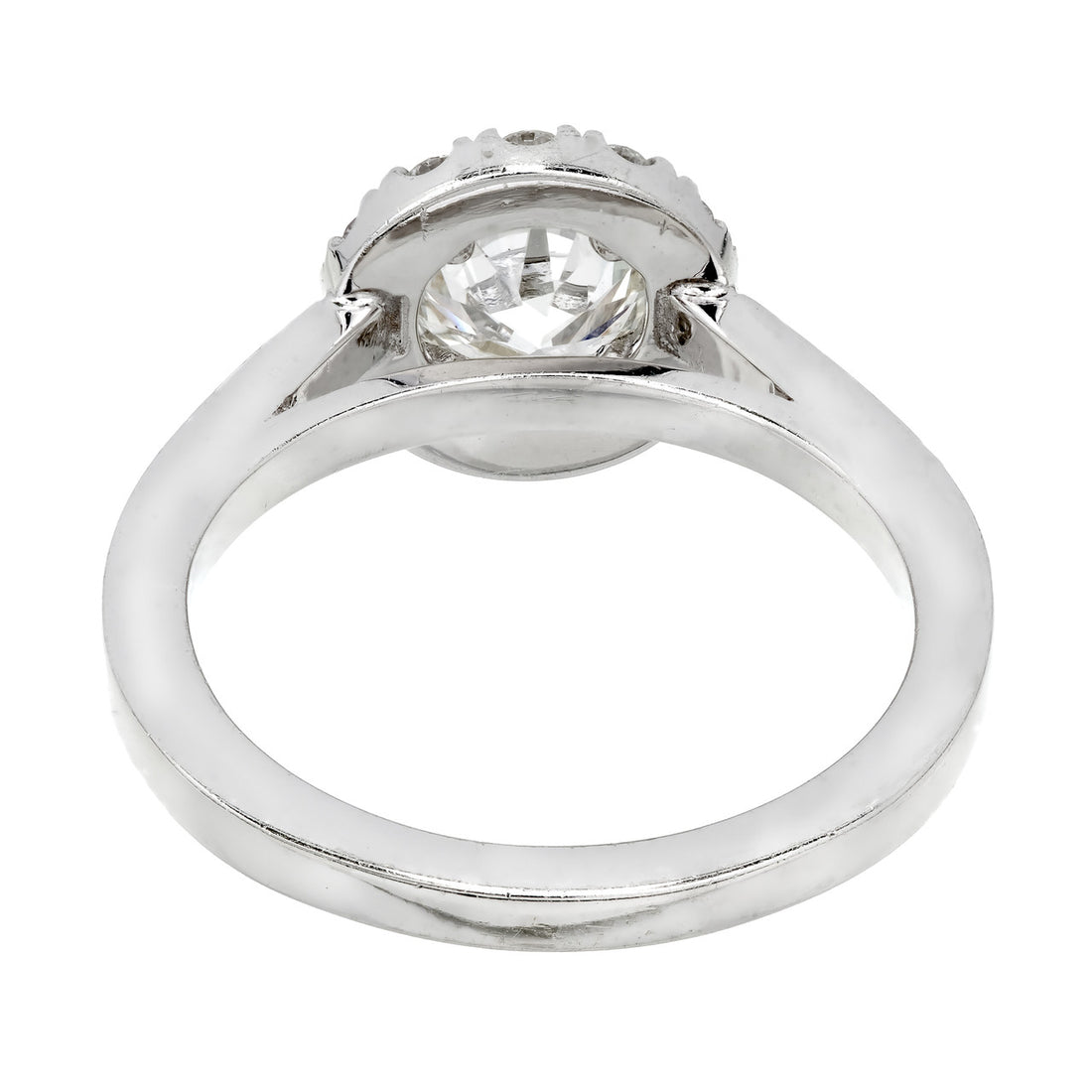 Peter Suchy 1.24 Carat Diamond Platinum Halo Engagement Ring – image 5