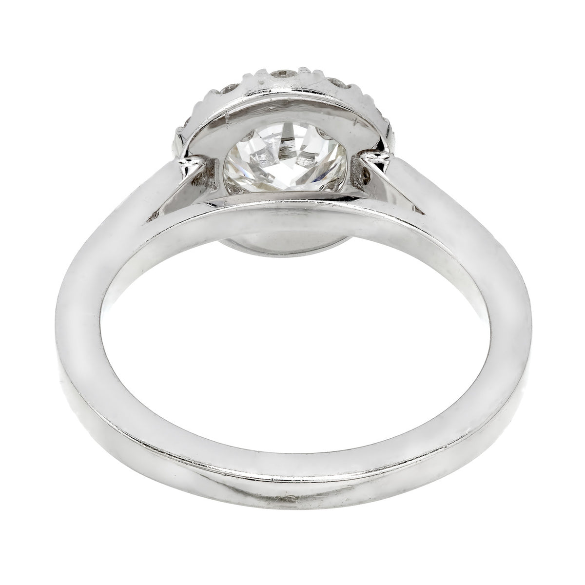 Peter Suchy 1.24 Carat Diamond Platinum Halo Engagement Ring – image 5