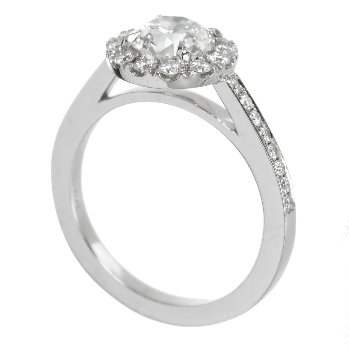 Peter Suchy 1.24 Carat Diamond Platinum Halo Engagement Ring – image 9