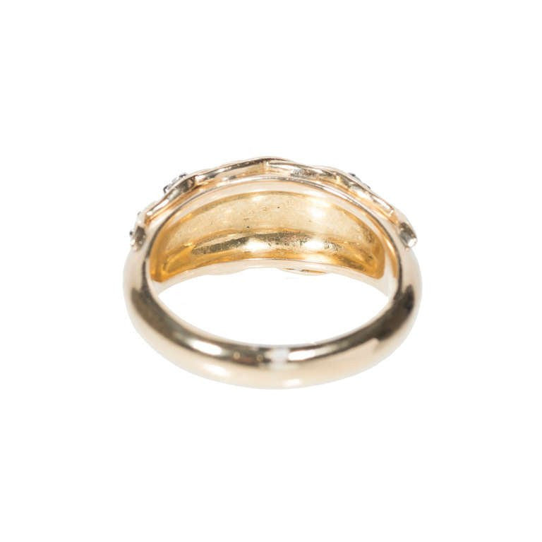 Vintage 1960 Jabel .25ct Diamond 18k Yellow Gold Dome Ring – image 4