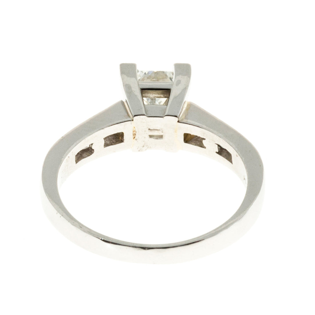 1.02ct Princess Cut Platinum Certified Engagement Ring Channel Set Sides – image 4