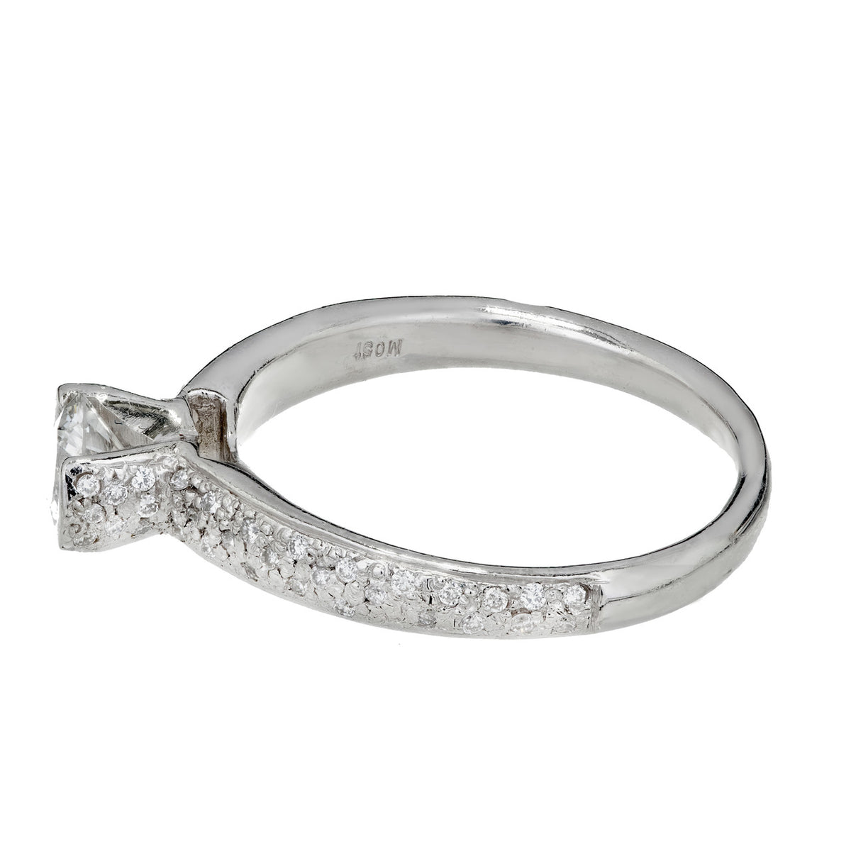 Estate Mosi Platinum Designer Engagement Ring .52ct Diamond – image 6