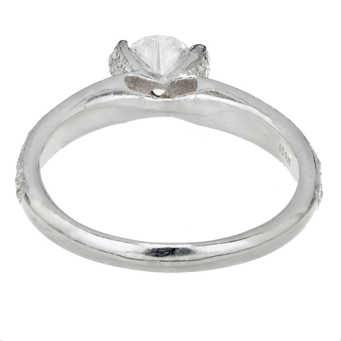 Estate Mosi Platinum Designer Engagement Ring .52ct Diamond – image 7