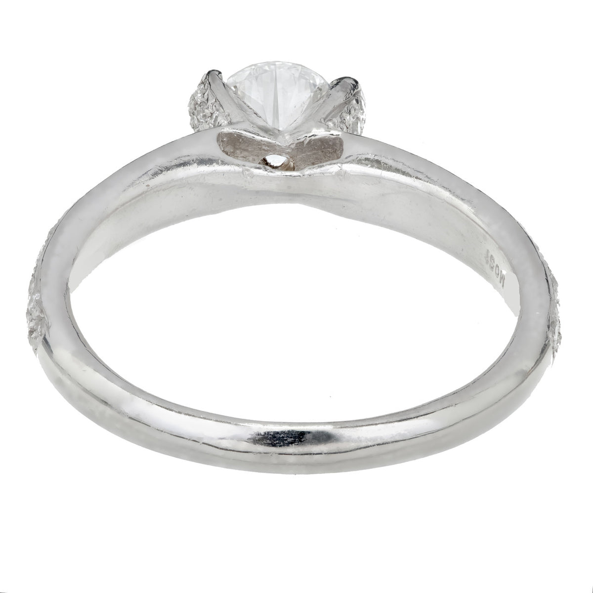 Estate Mosi Platinum Designer Engagement Ring .52ct Diamond – image 7