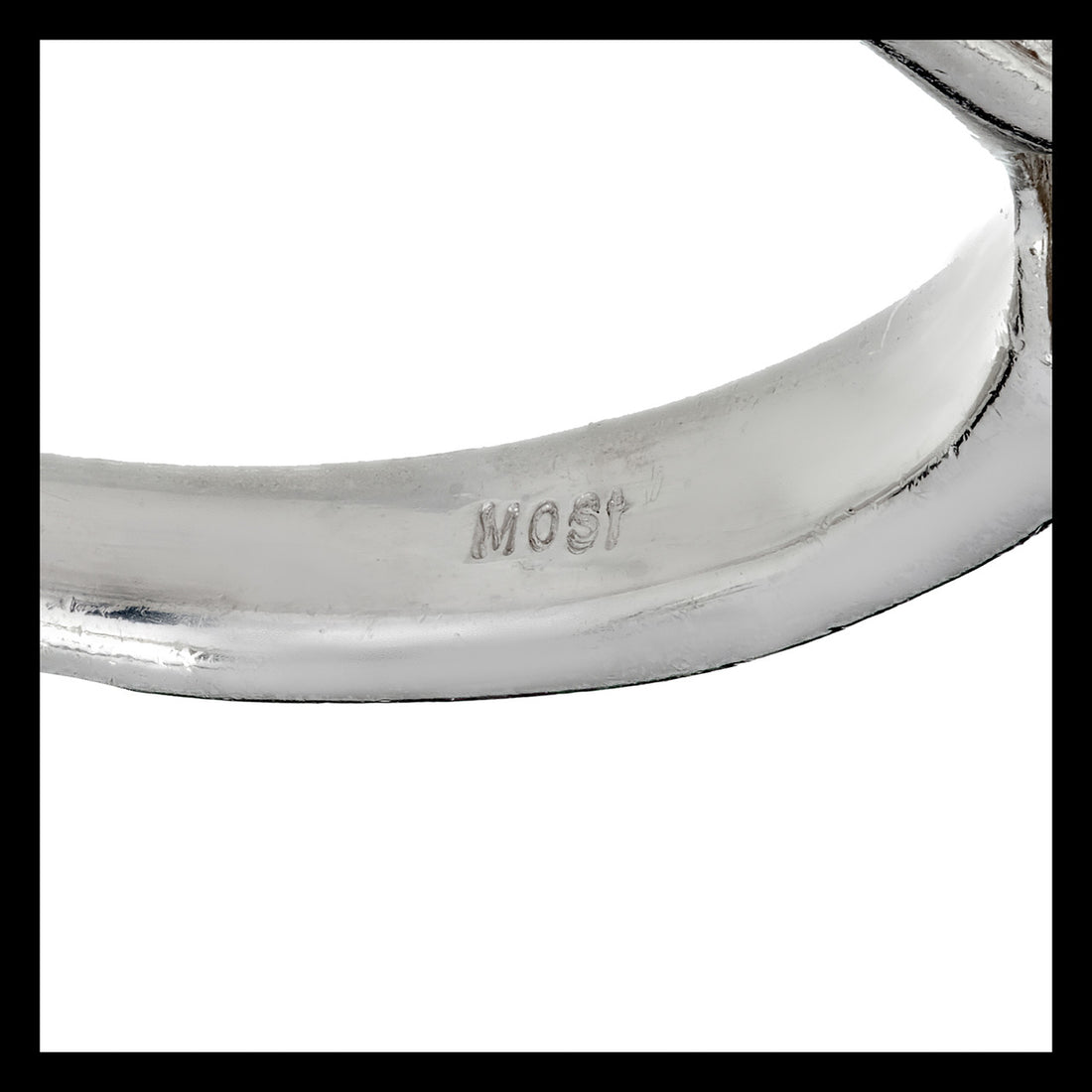 Estate Mosi Platinum Designer Engagement Ring .52ct Diamond – image 8