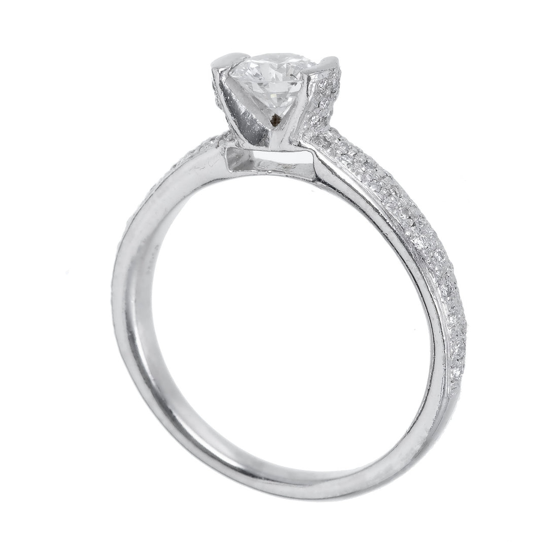 Estate Mosi Platinum Designer Engagement Ring .52ct Diamond – image 10