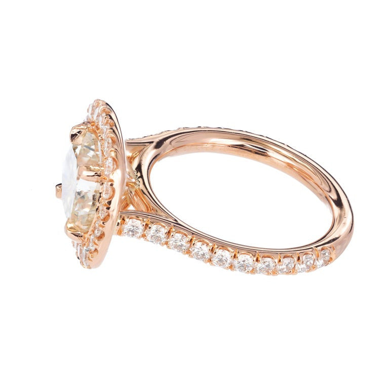Peter Suchy PSD 3.04ct Transitional Ideal Cut Diamond 18k Pink Gold Ring – image 2