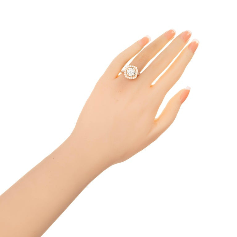 Peter Suchy PSD 3.04ct Transitional Ideal Cut Diamond 18k Pink Gold Ring – image 4
