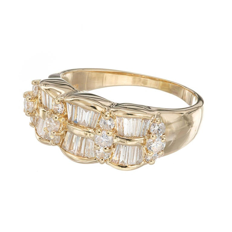 1.64 Carat Diamond Wave Yellow Gold Band Ring, circa 1960 – image 2