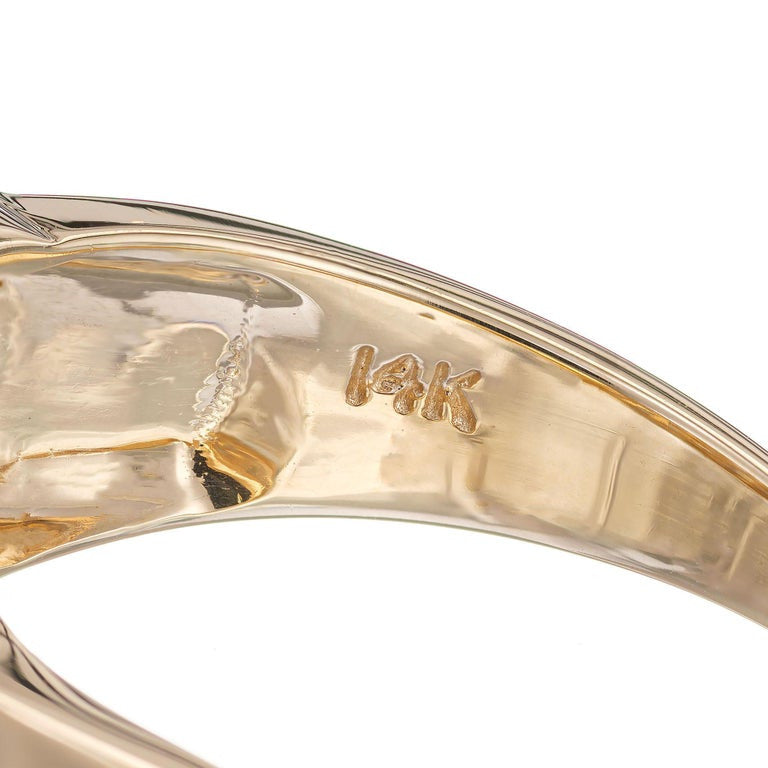 1.64 Carat Diamond Wave Yellow Gold Band Ring, circa 1960 – image 6