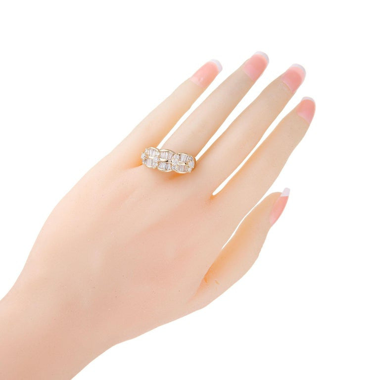 1.64 Carat Diamond Wave Yellow Gold Band Ring, circa 1960 – image 7