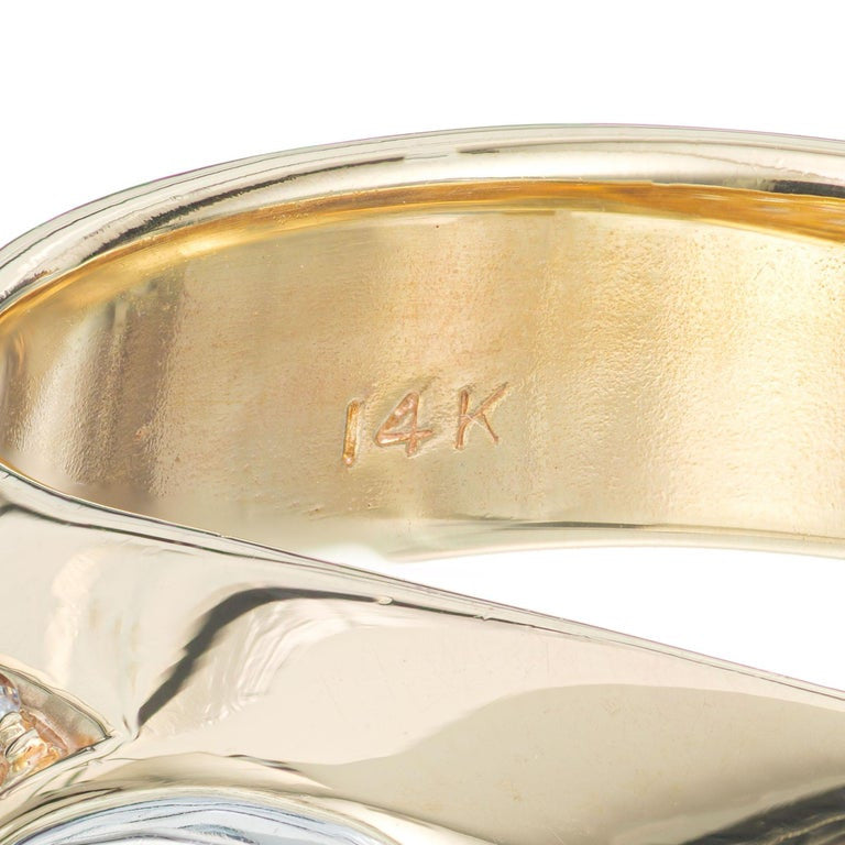 GIA Cert 2.80 Carat Orange Brown Diamond Gold Platinum Men's Ring – image 6