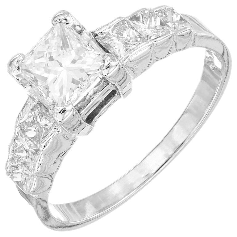 EGL .75 Carat Diamond White Gold Engagement Ring