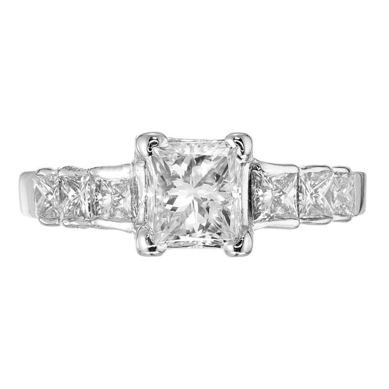 EGL .75 Carat Diamond White Gold Engagement Ring – image 2