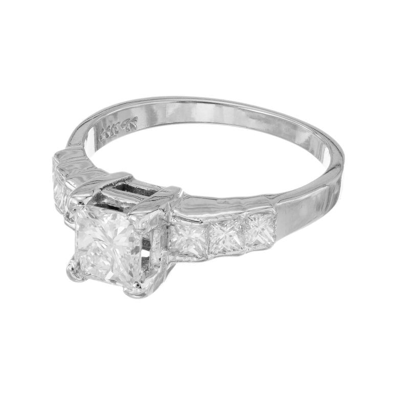 EGL .75 Carat Diamond White Gold Engagement Ring – image 4