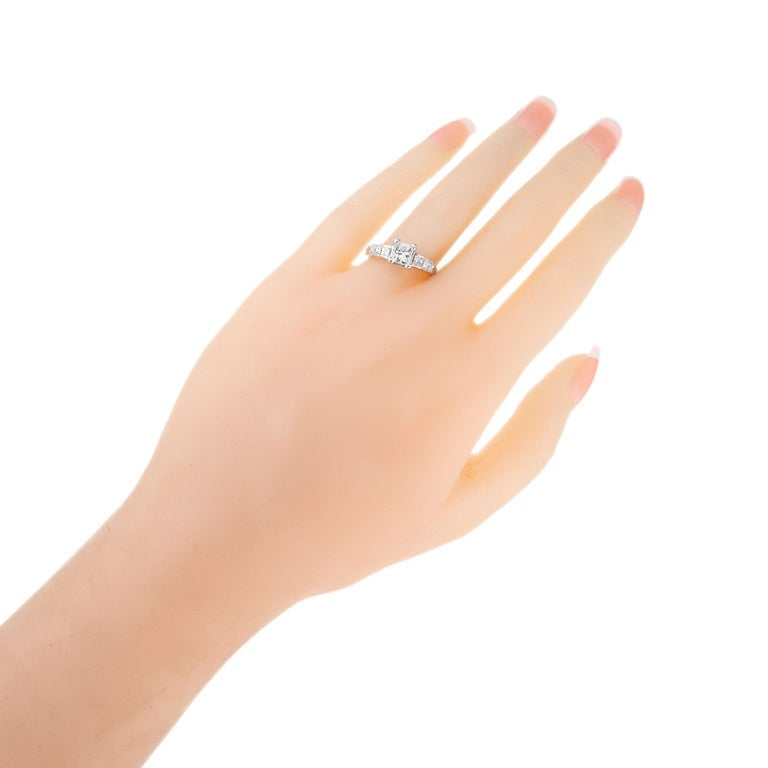 EGL .75 Carat Diamond White Gold Engagement Ring – image 5