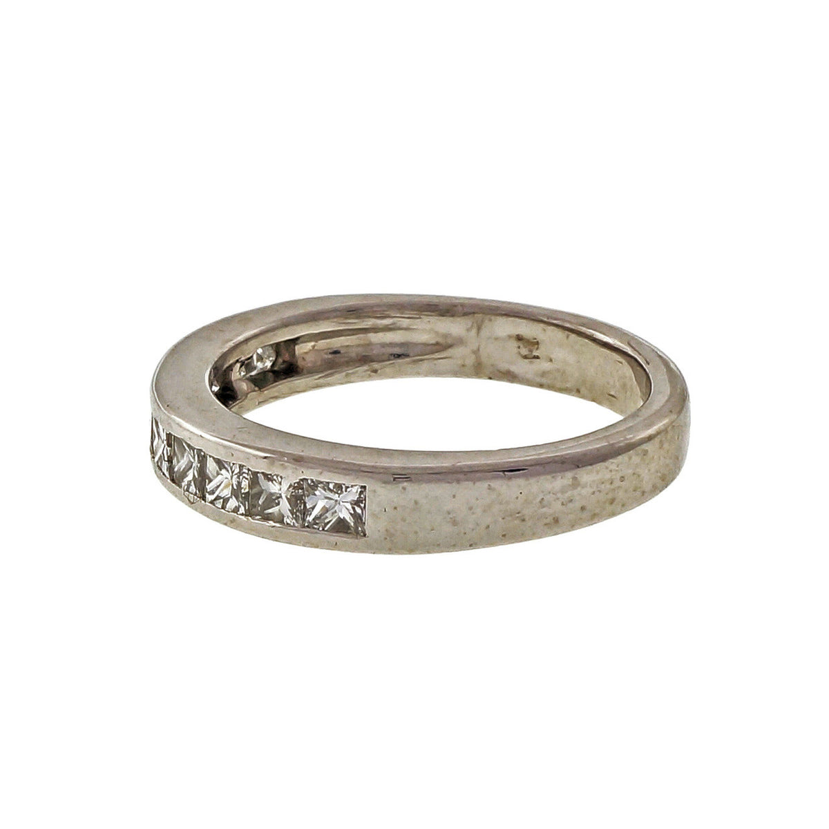 Estate 10 Princess Cut Diamond Channel Set Band Ring Platinum – image 3