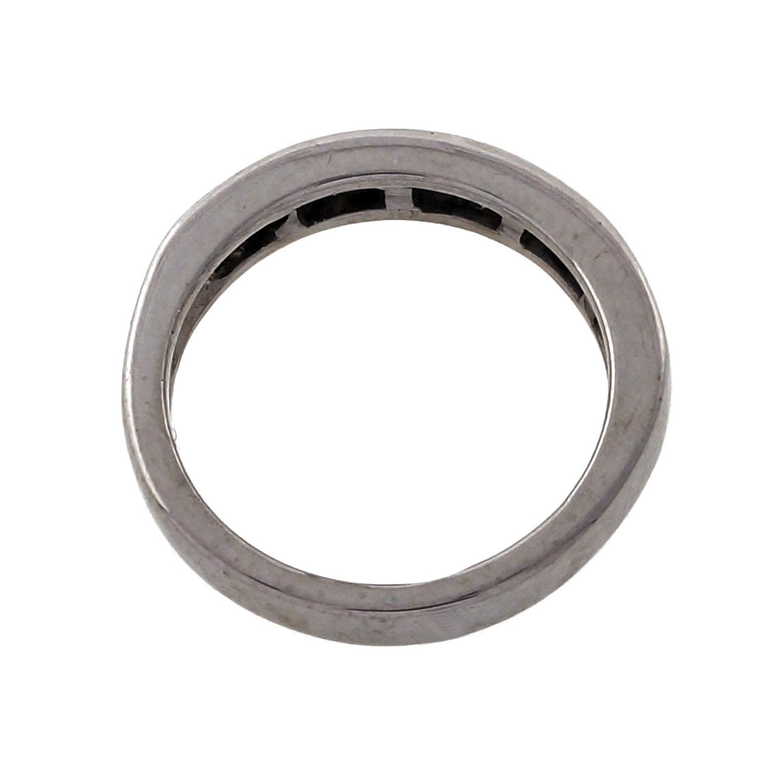 Estate 10 Princess Cut Diamond Channel Set Band Ring Platinum – image 4