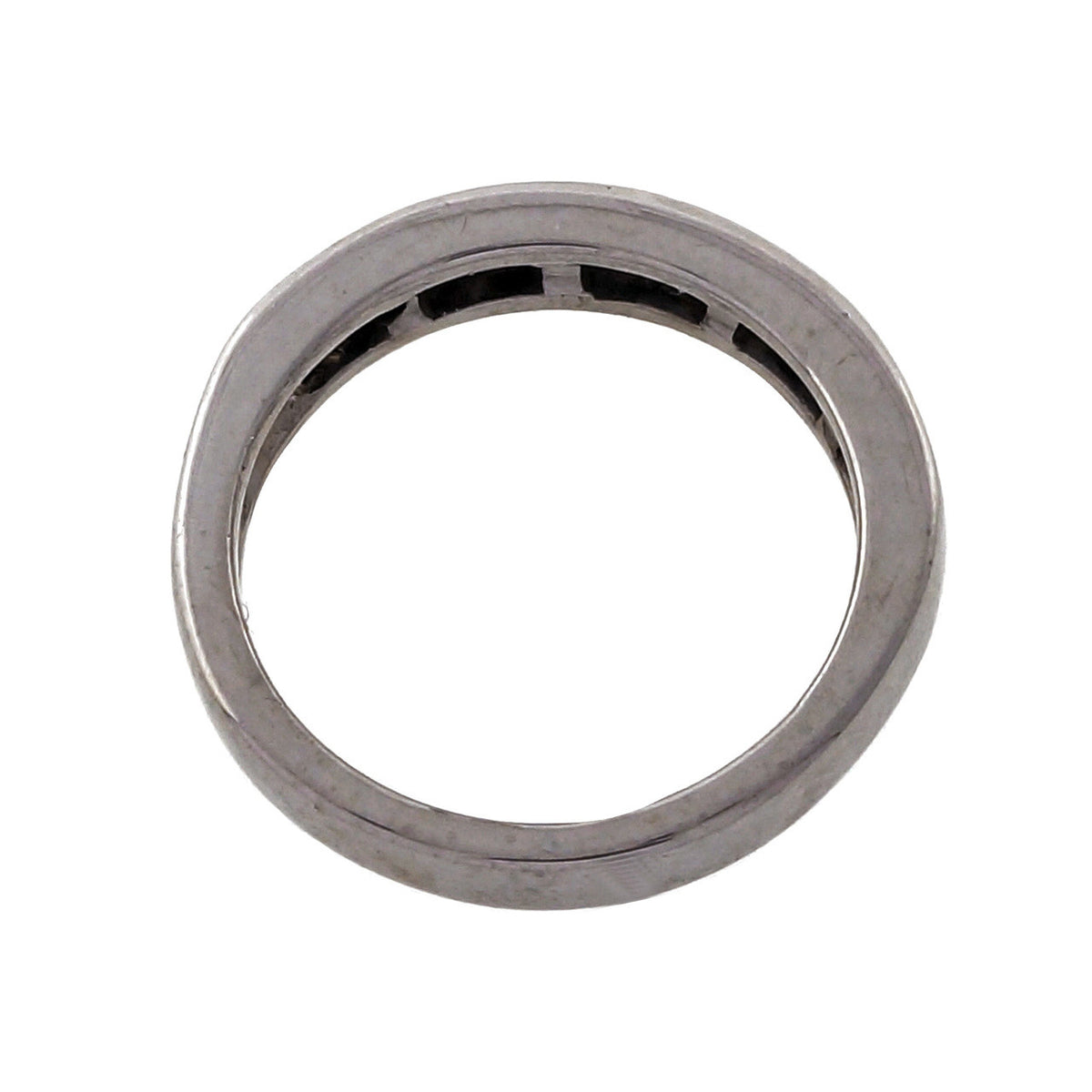 Estate 10 Princess Cut Diamond Channel Set Band Ring Platinum – image 4