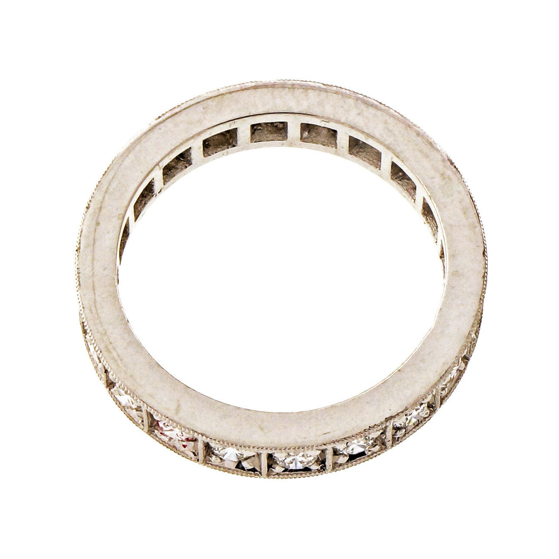 Peter Suchy 3.9mm Eternity Bead Set Wedding Band Ring 1.00ct Platinum – image 5