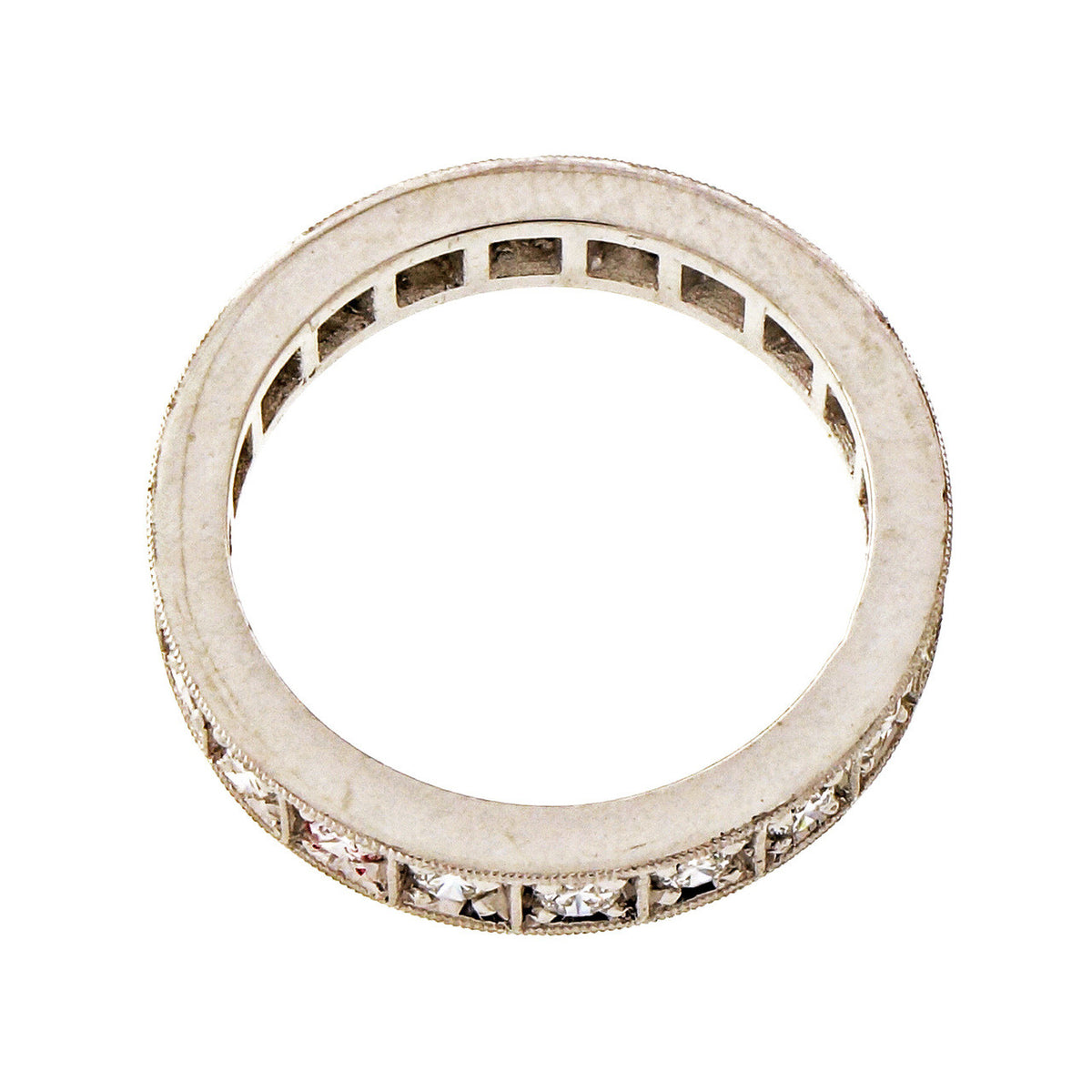 Peter Suchy 3.9mm Eternity Bead Set Wedding Band Ring 1.00ct Platinum – image 5