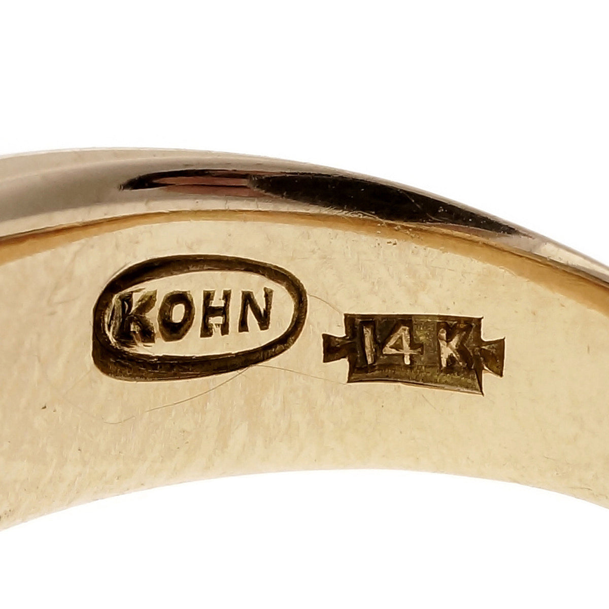 Victorian 1890 Kohn 14k Pink Gold Old European Cut Diamond Band Ring – image 6