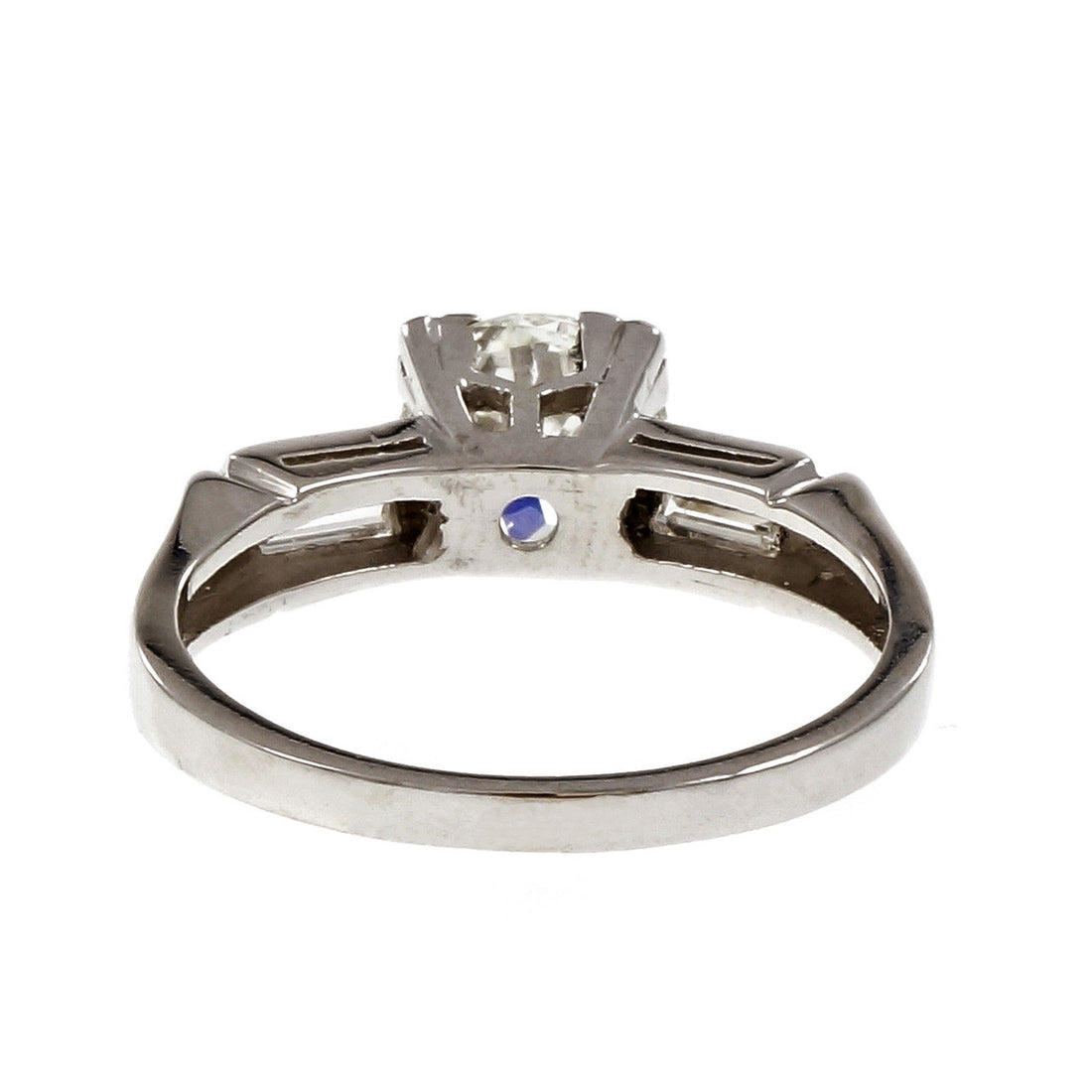 GIA Certified Yellow Green Diamond Engagement Ring Old European Cut Platinum – image 4