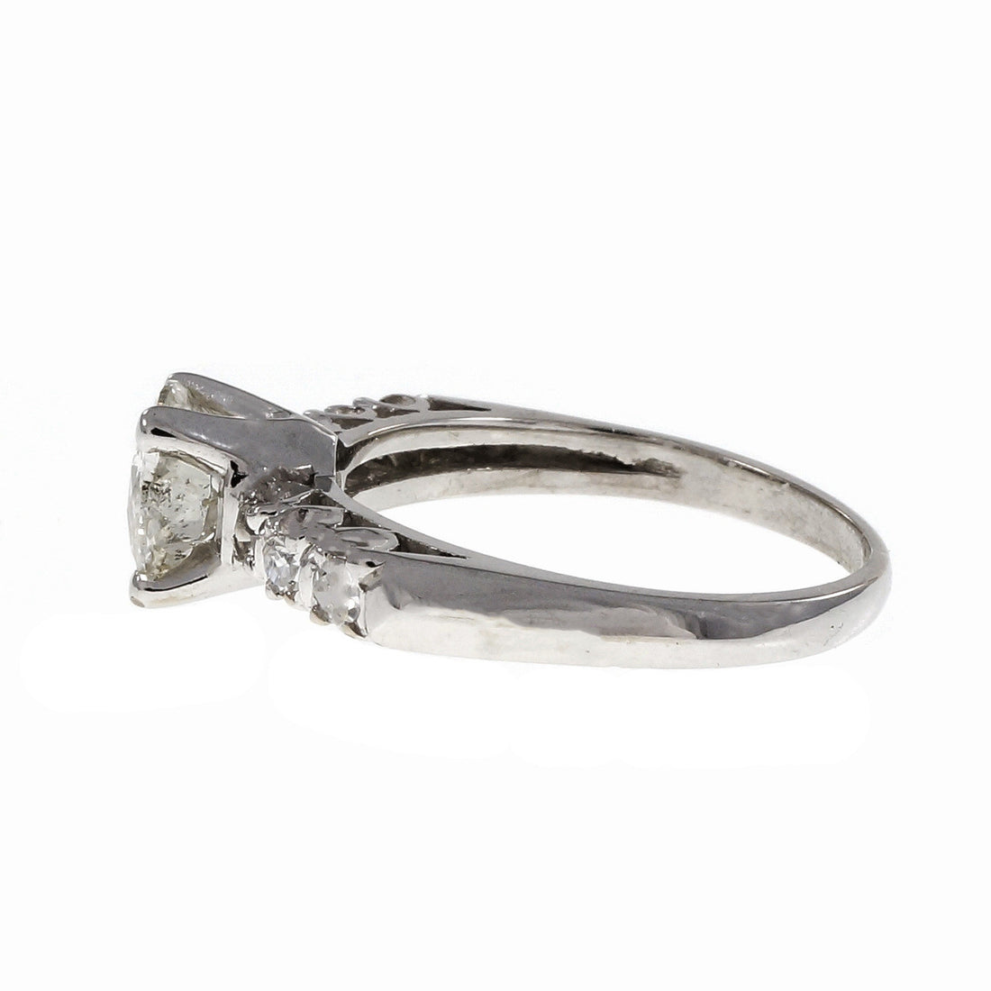 Vintage 1940 Old European Cut Diamond Engagement Ring Platinum – image 3