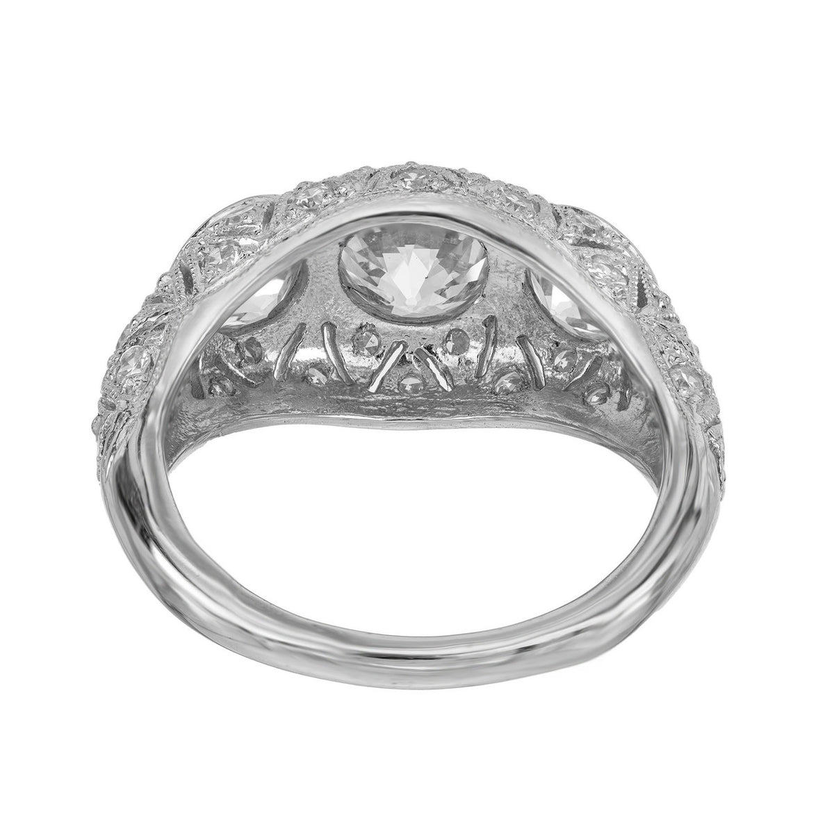 GIA 1.12 Carat Old European Cut Diamond Art Deco Platinum Engagement Ring – image 8