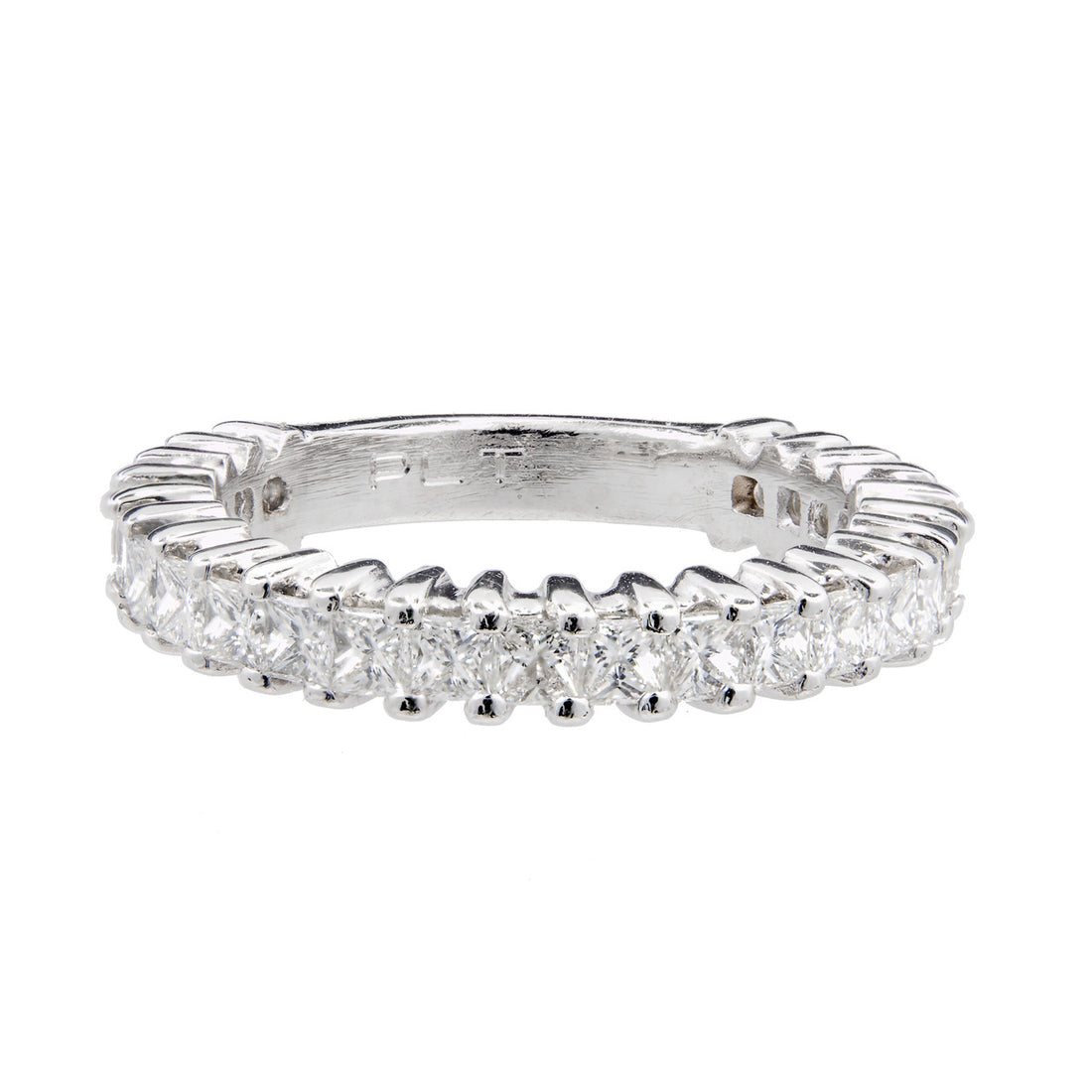 1.92 Carat Diamond Platinum Wedding Band Ring – image 2