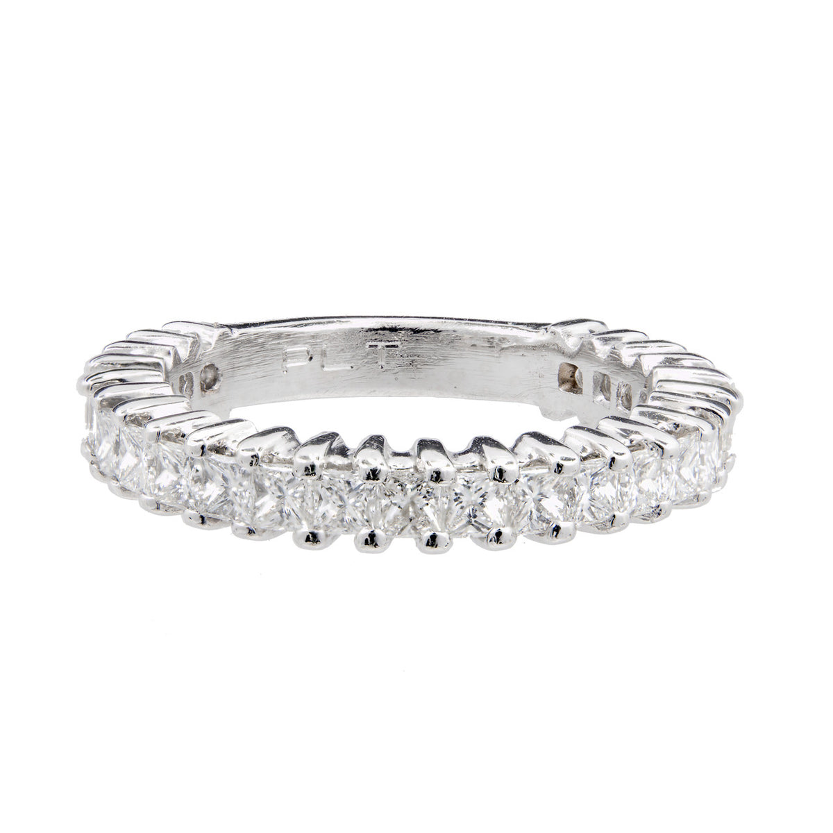 1.92 Carat Diamond Platinum Wedding Band Ring – image 2