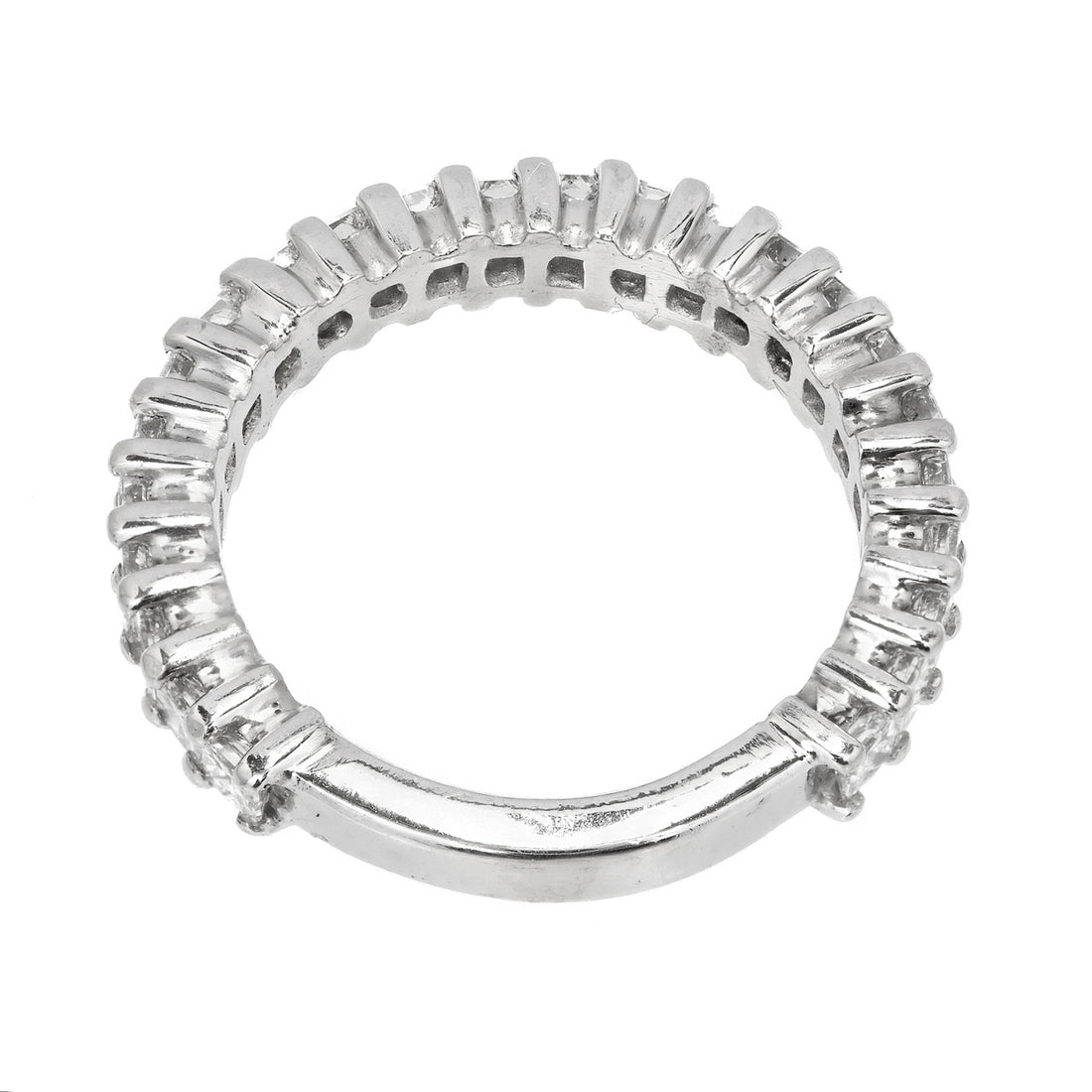 1.92 Carat Diamond Platinum Wedding Band Ring – image 6