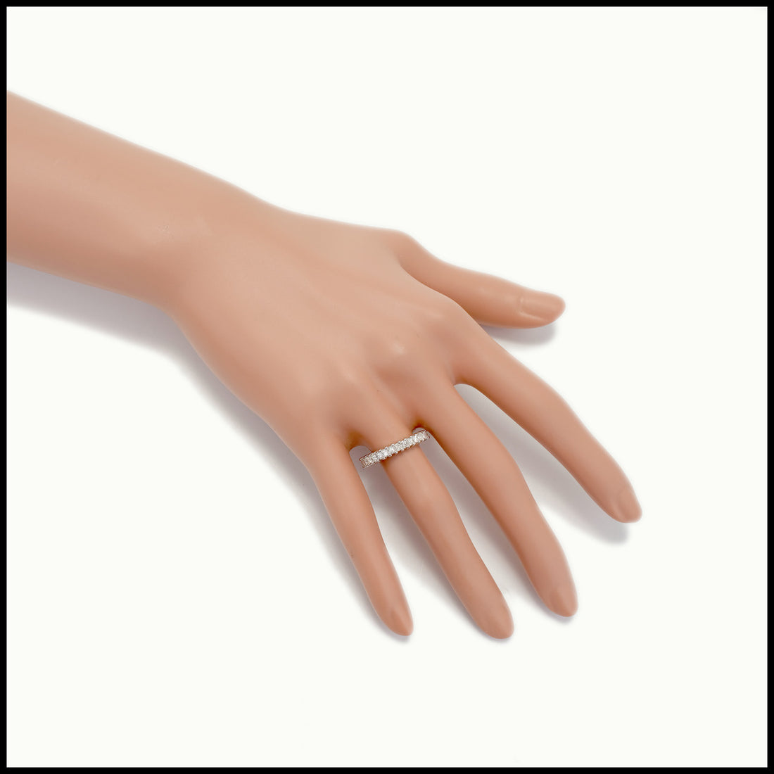 1.92 Carat Diamond Platinum Wedding Band Ring – image 8