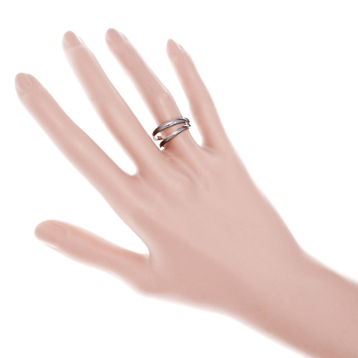 Diamond & White Gold Chain Ring – image 6