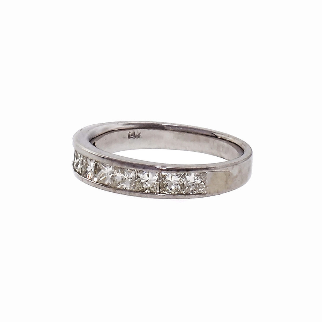 .80ct Princes Cut Diamond Channel Set 14k White Gold Wedding Band Ring – image 2