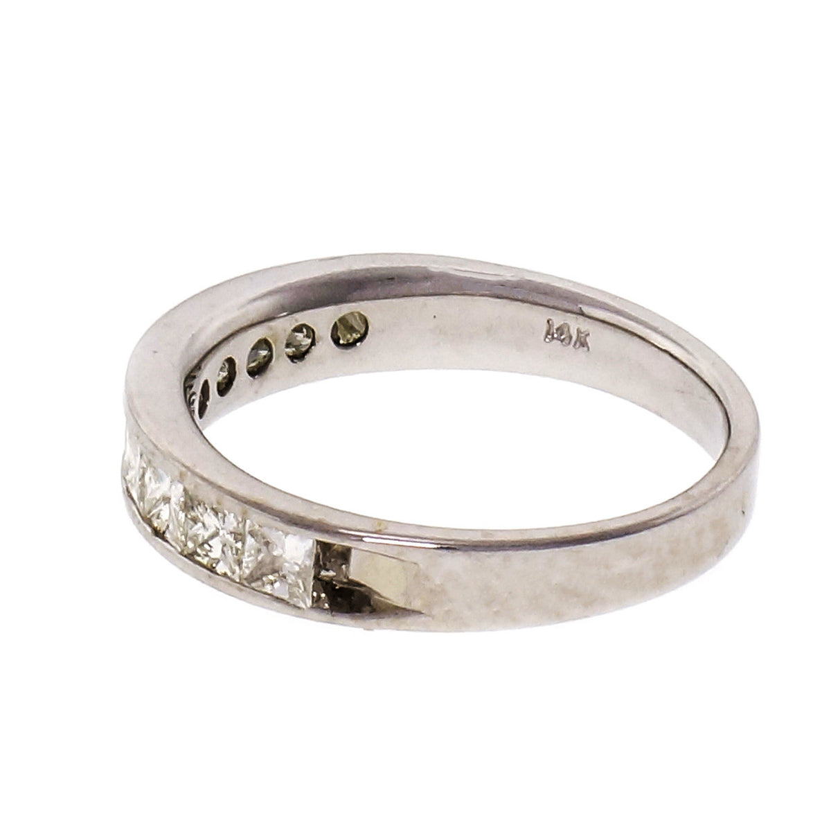 .80ct Princes Cut Diamond Channel Set 14k White Gold Wedding Band Ring – image 3