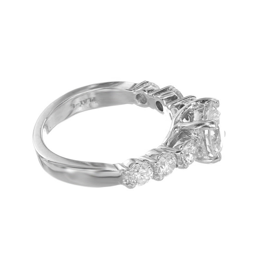 1.01 Carat Brilliant Cut Diamond Platinum Engagement Ring – image 2