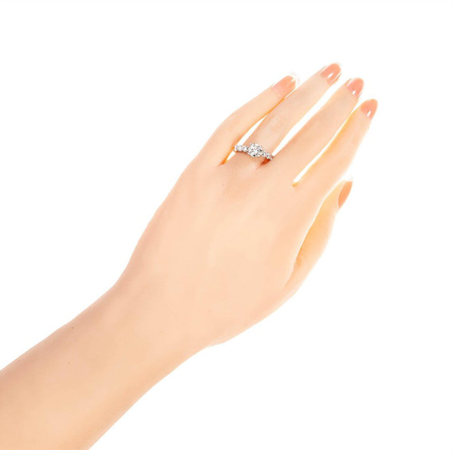 1.01 Carat Brilliant Cut Diamond Platinum Engagement Ring – image 4