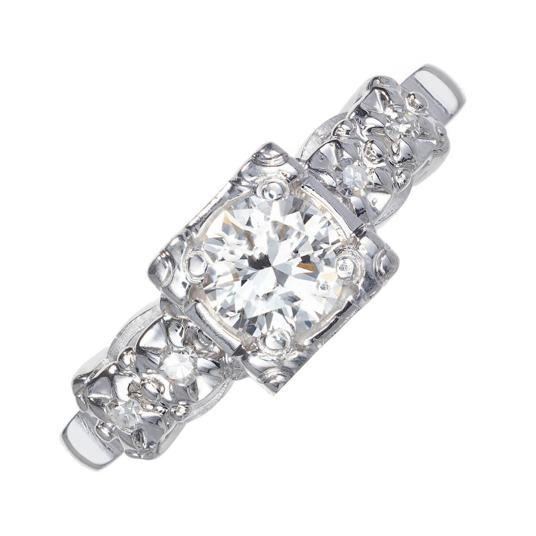 .50 Carat Diamond Gold Mid-Century Engagement Ring – image 2