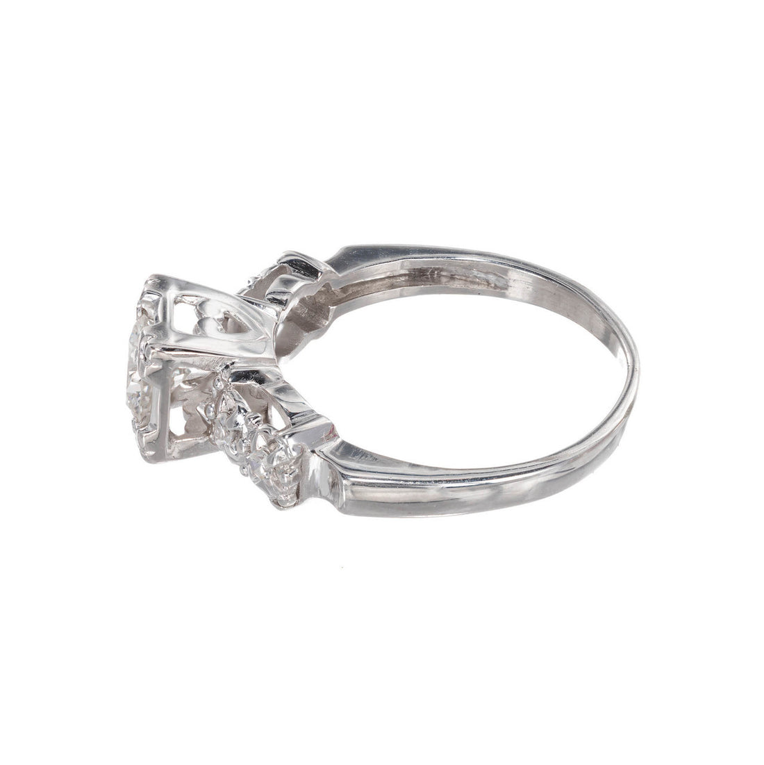 .50 Carat Diamond Gold Mid-Century Engagement Ring – image 4