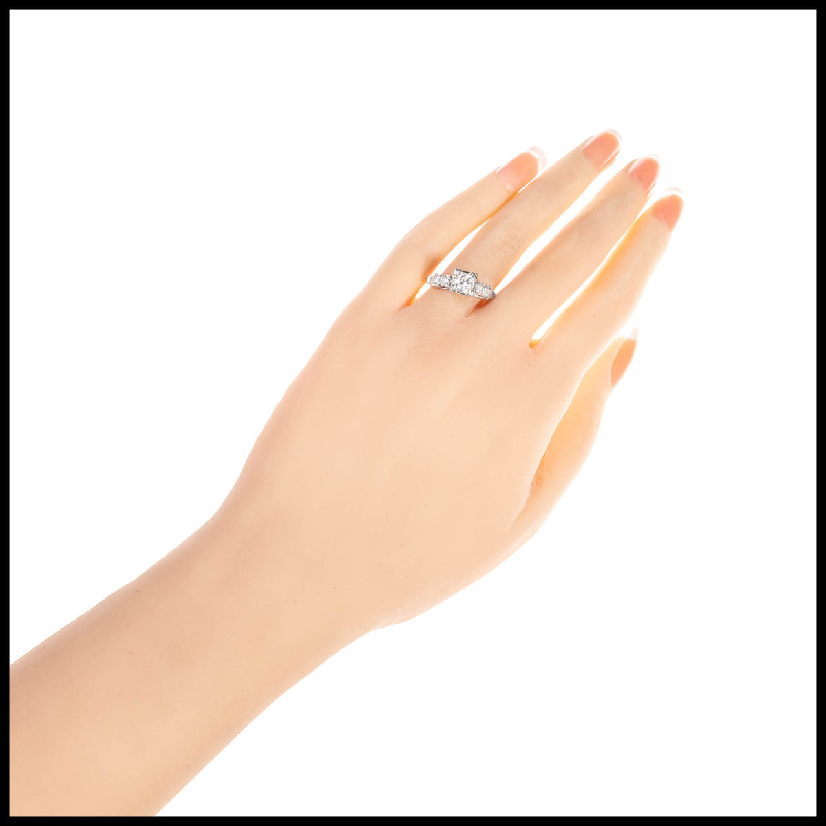 .50 Carat Diamond Gold Mid-Century Engagement Ring – image 5