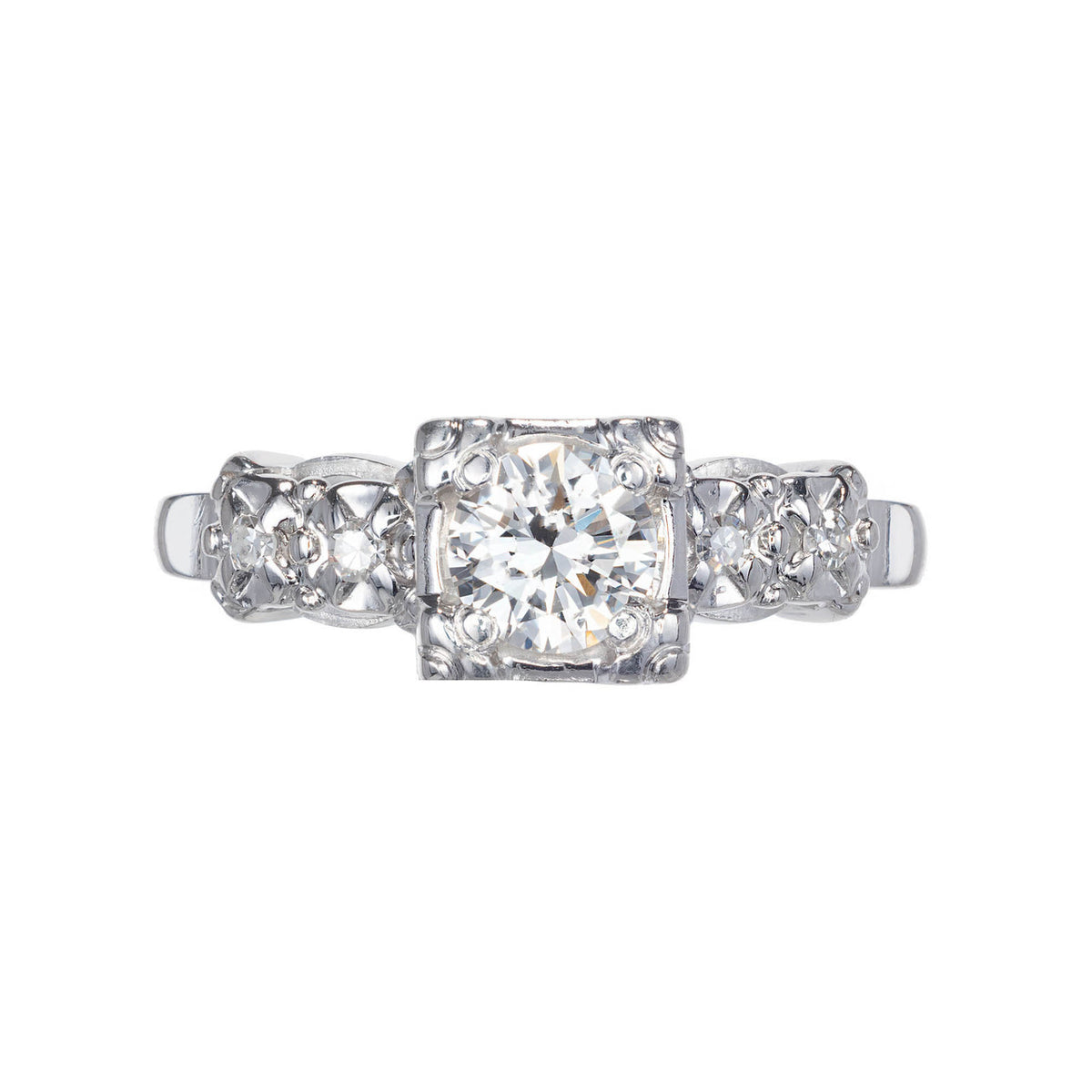 .50 Carat Diamond Gold Mid-Century Engagement Ring