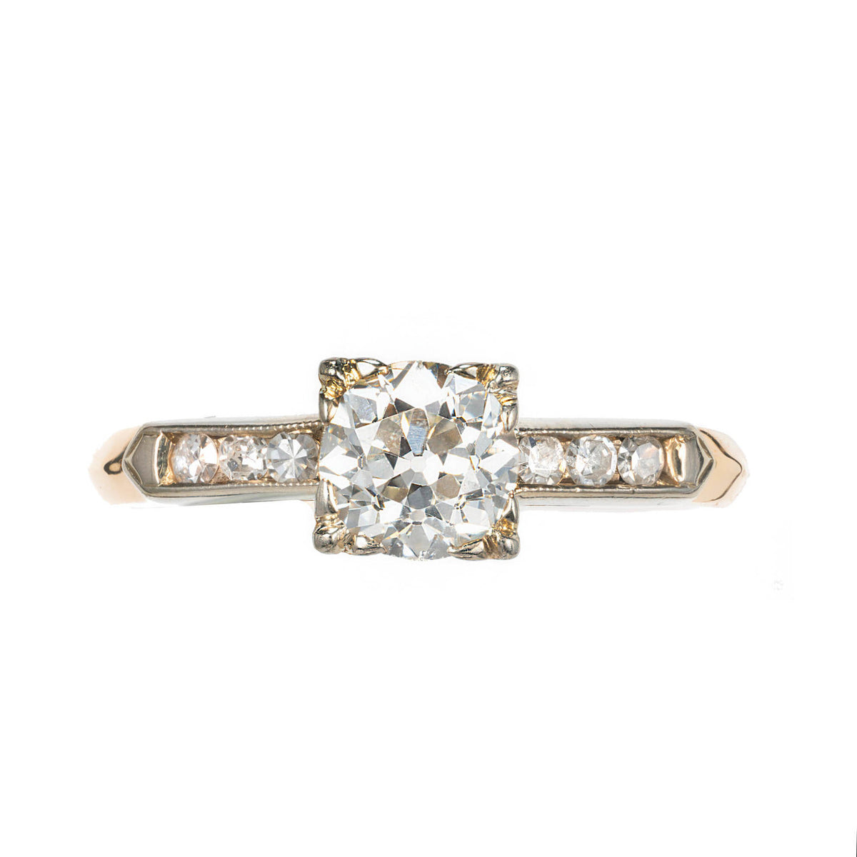.55ct Diamond 14k 2-Tone Gold Engagement Ring – image 2