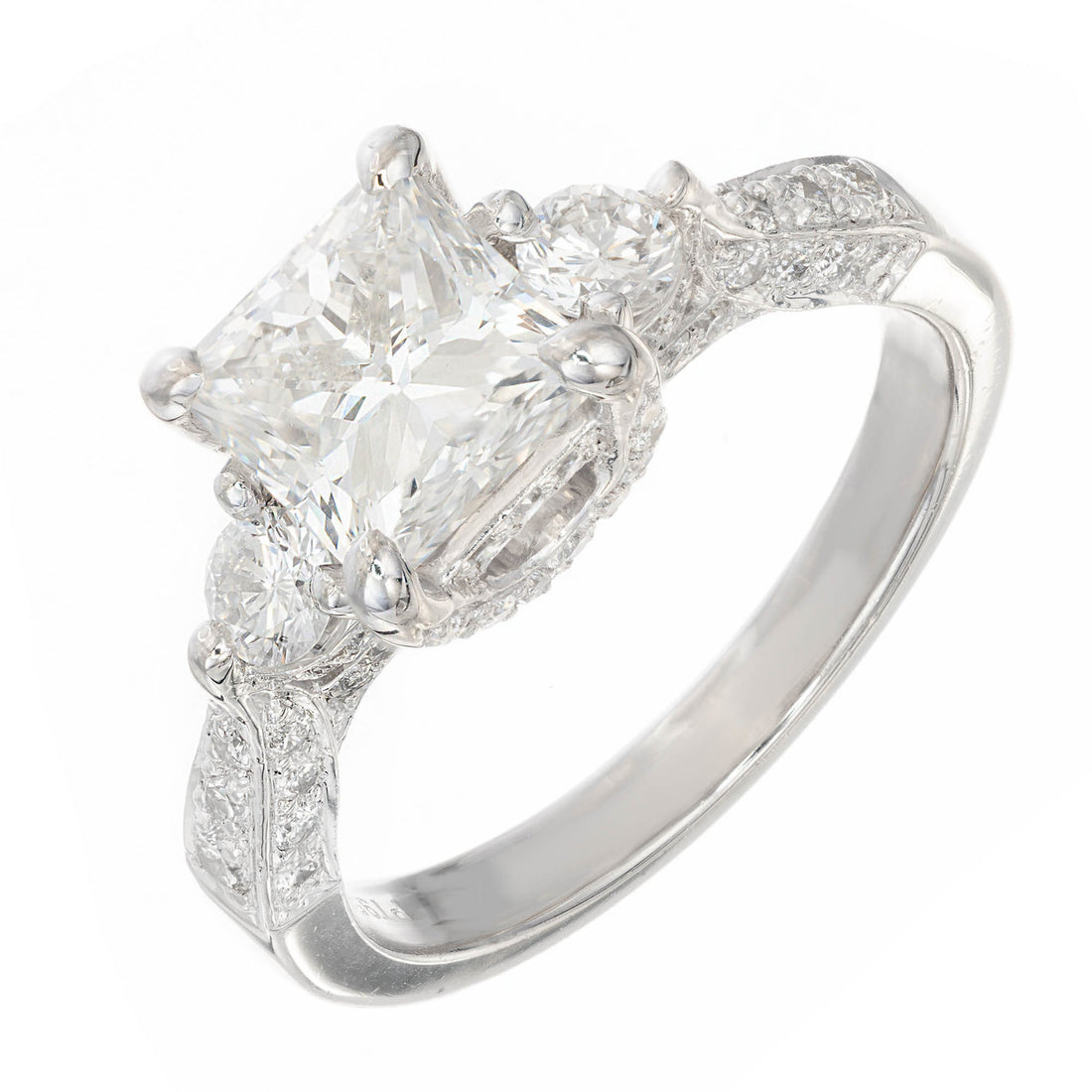 Peter Suchy GIA Certified 2.02 Carat Diamond Platinum Engagement Ring – image 2