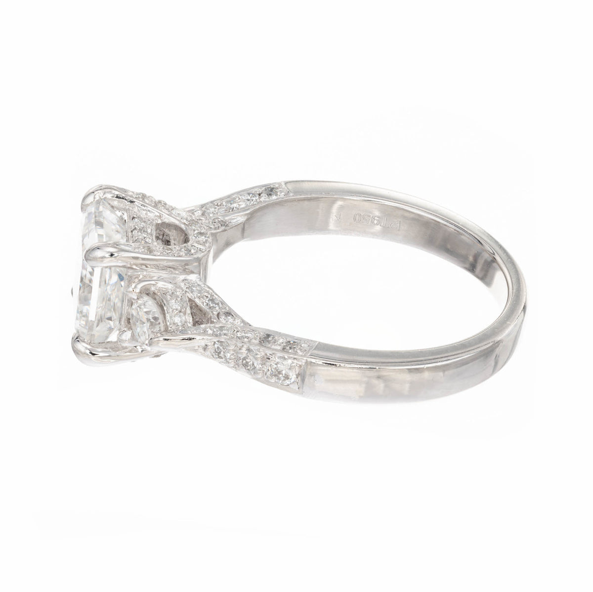 Peter Suchy GIA Certified 2.02 Carat Diamond Platinum Engagement Ring – image 4