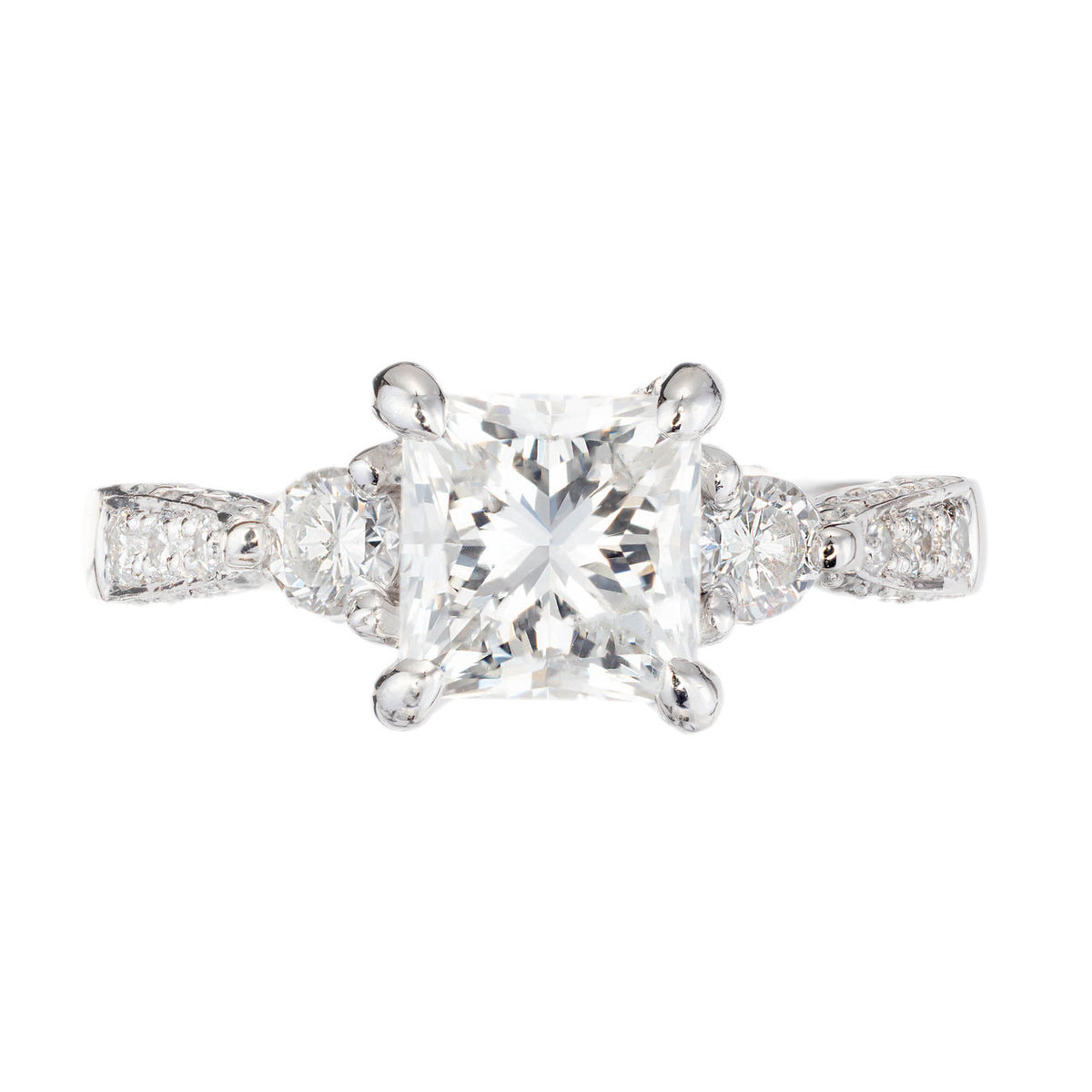 Peter Suchy GIA Certified 2.02 Carat Diamond Platinum Engagement Ring