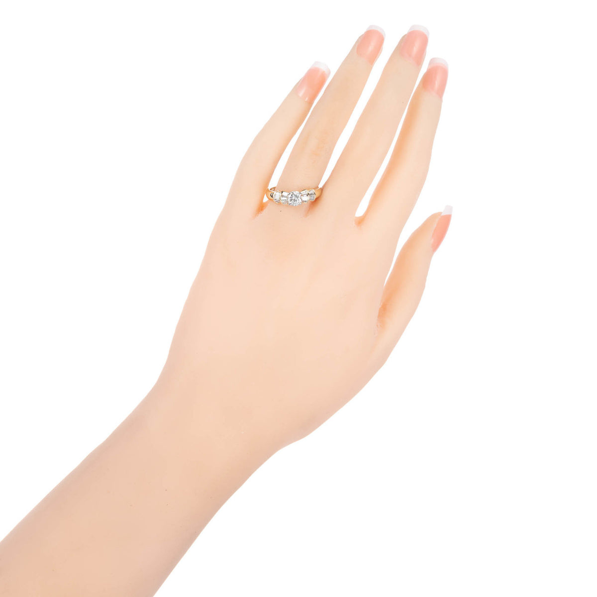 EGL Certified .57 Carat Diamond Yellow Gold Engagement Ring – image 6