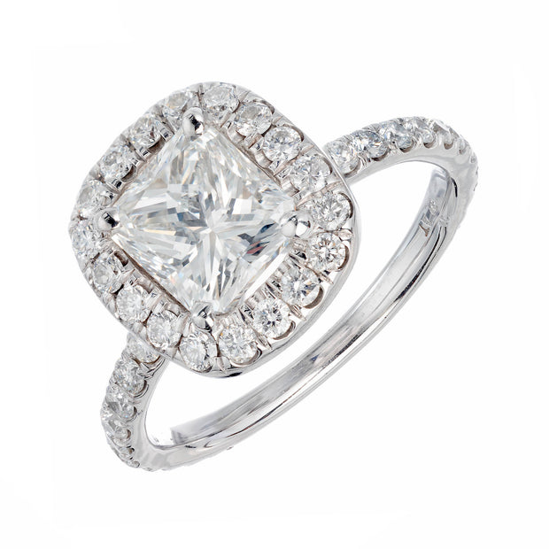 GIA Certified Peter Suchy 1.64 Carat Diamond Platinum Engagement Ring