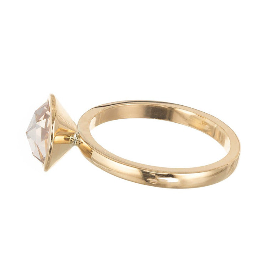 OLD LISTING Peter Suchy 1.35 Carat Light Brown Diamond Gold Solitaire Engagement Ring – image 4